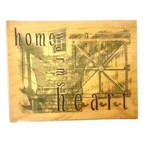 “Home Warms the Heart” Rubber Stamp (NWOT)